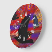 Sonnenuntergang am Lake Wendouree Große Wanduhr (Winkel)