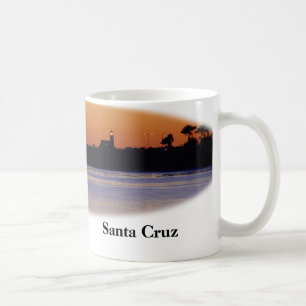 Sonnenuntergang am Leuchtturm in Santa Cruz - Kaffeetasse