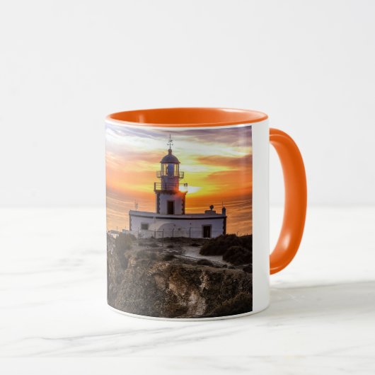 Sonnenuntergang am Leuchtturm Tasse (VorderseiteRechts)