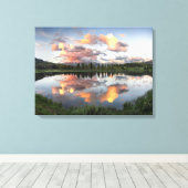 Sonnenuntergang am Little Molas Lake - Colorado Leinwanddruck (Insitu (Holzboden))