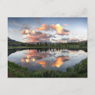 Sonnenuntergang am Little Molas Lake - Colorado Postkarte