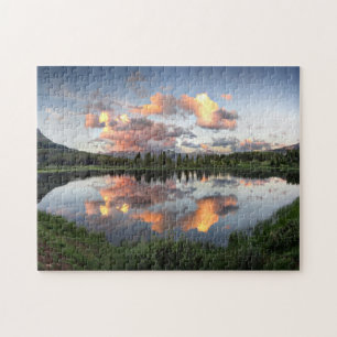 Sonnenuntergang am Little Molas Lake - Colorado Puzzle