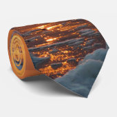 Sonnenuntergang am Meer Krawatte (Gerollt)