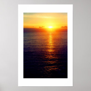 Sonnenuntergang am Meer Poster