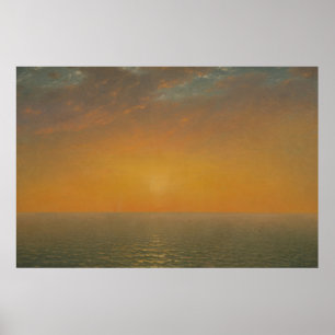 Sonnenuntergang am Meer Poster