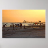 Sonnenuntergang am Meer Poster (Vorne)