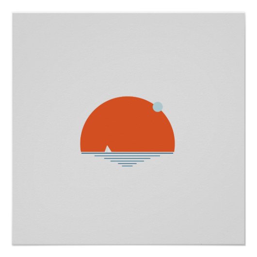 Sonnenuntergang am Meer Poster (Vorderseite)