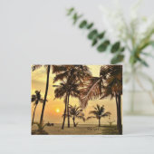 Sonnenuntergang am Meer Postkarte (Stehend Vorderseite)