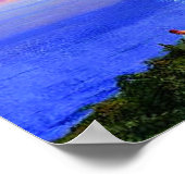 Sonnenuntergang am Meer, schöne Kunst von Ivan Aiv Poster (Ecke)