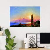 Sonnenuntergang am Meer, schöne Kunst von Ivan Aiv Poster (Heimbüro)