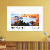 Sonnenuntergang am Mevagissey Harbour, Cornwall Leinwanddruck (Insitu (Wohnzimmer))