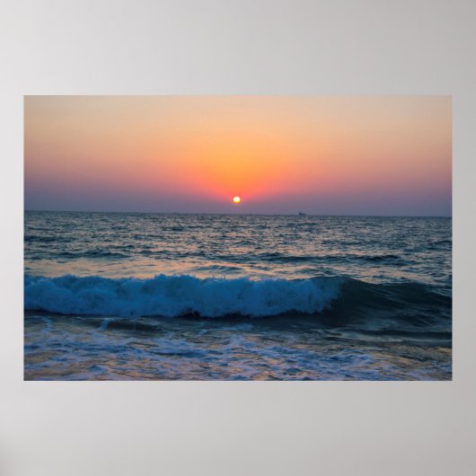Sonnenuntergang am Mittelmeer Israel. Poster (Vorne)