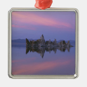Sonnenuntergang am Mono Lake, CA. Silbernes Ornament