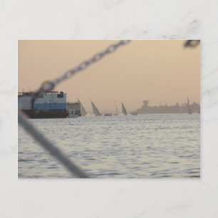 Sonnenuntergang am Nil - Ägypten Postkarte