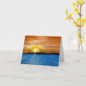 Sonnenuntergang am Oberen See mit gepflegten Erinn Karte (Gelbe Blume)