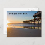 Sonnenuntergang am Ocean Pier Postkarte (Vorne/Hinten)