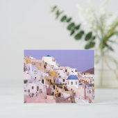 Sonnenuntergang am Öl, Santorin 2 Postkarte (Stehend Vorderseite)