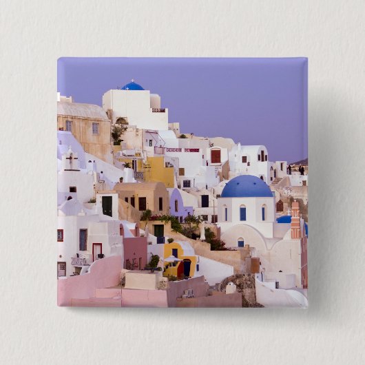 Sonnenuntergang am Öl, Santorini 2 Button (Vorderseite)