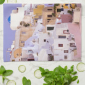 Sonnenuntergang am Öl, Santorini 2 Geschirrtuch (Gefaltet)