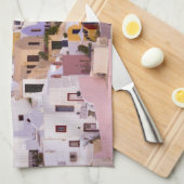 Sonnenuntergang am Öl, Santorini 2 Geschirrtuch (Viertel Falte)