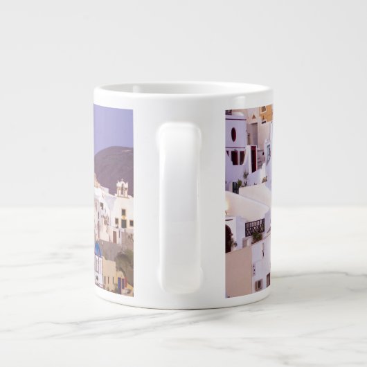 Sonnenuntergang am Öl, Santorini 2 Jumbo-Tasse (Rückseite)