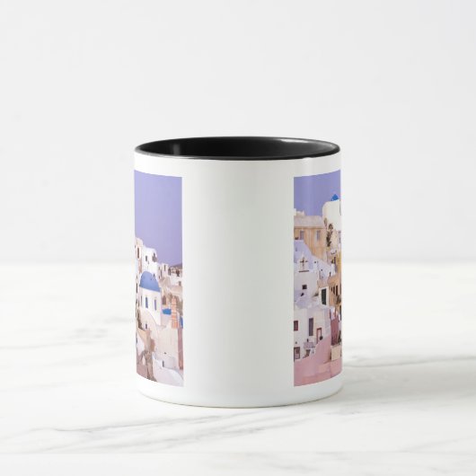 Sonnenuntergang am Öl, Santorini 2 Tasse (Zentrum)