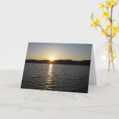 Sonnenuntergang am Onota See: Horizontal Karte (Gelbe Blume)