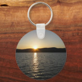 Sonnenuntergang am Onota See: Horizontal Schlüsselanhänger (Vorderseite)