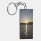 Sonnenuntergang am Onota See: Vertikal Schlüsselanhänger (Vorderseite links)