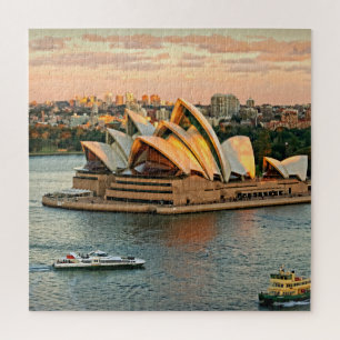 Sonnenuntergang am Opernhaus Sydney - 20x20 - 676  Puzzle