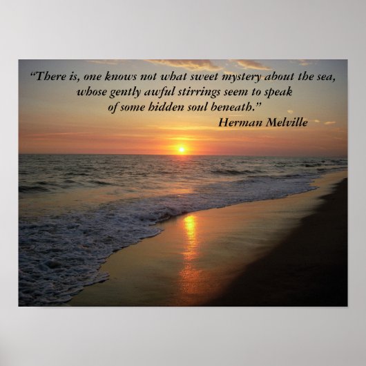 Sonnenuntergang am Ozean Poster (Vorne)