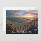 Sonnenuntergang am Ozean Postkarte (Vorne/Hinten)