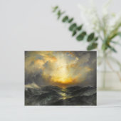 Sonnenuntergang am Ozean Postkarte (Stehend Vorderseite)