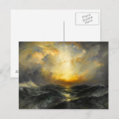 Sonnenuntergang am Ozean Postkarte (Vorne/Hinten)