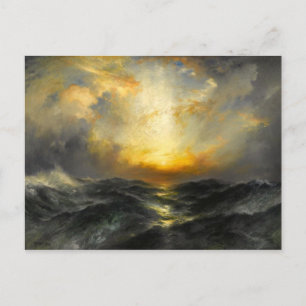 Sonnenuntergang am Ozean Postkarte