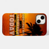 Sonnenuntergang am Palmenstrand | motivierend Satz Case-Mate iPhone Hülle (Rückseite (Horizontal))