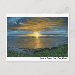 Sonnenuntergang am Paradise Cove Postcard Postkarte