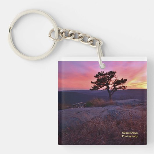 Sonnenuntergang am Perkins Memorial Drive Schlüsselanhänger (Vorderseite)