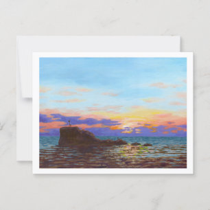 Sonnenuntergang am Perranporischen Strand Postkarte