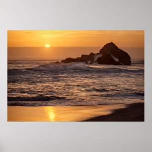 Sonnenuntergang am Pfeiffer Beach Poster