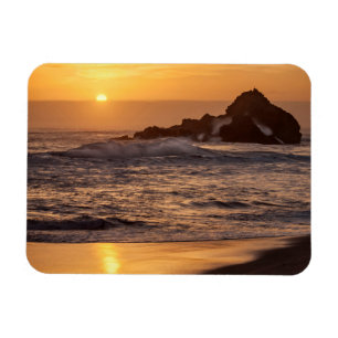Sonnenuntergang am Pfeiffer Strand Magnet