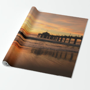 Sonnenuntergang am Pier Geschenkpapier