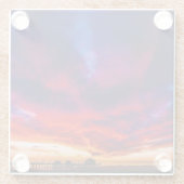 Sonnenuntergang am Pier, Huntington Beach, CA Glasuntersetzer (Rückseite)