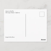 Sonnenuntergang am Pier, Huntington Beach, CA Post Postkarte (Rückseite)