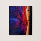 Sonnenuntergang am Pier, Huntington Beach, CA Puzzle (Vertikal)