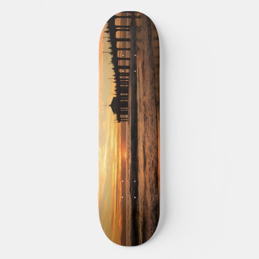 Sonnenuntergang am Pier Skateboard (Vorderseite)