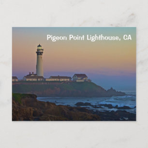 Sonnenuntergang am Pigeon Point Leuchtturm Kalifor Postkarte