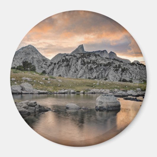 Sonnenuntergang am Pyramid Lake Magnet (Vorne)