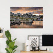 Sonnenuntergang am Pyramid Lake Poster (Heimbüro)