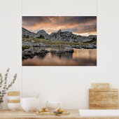 Sonnenuntergang am Pyramid Lake Poster (Küche)